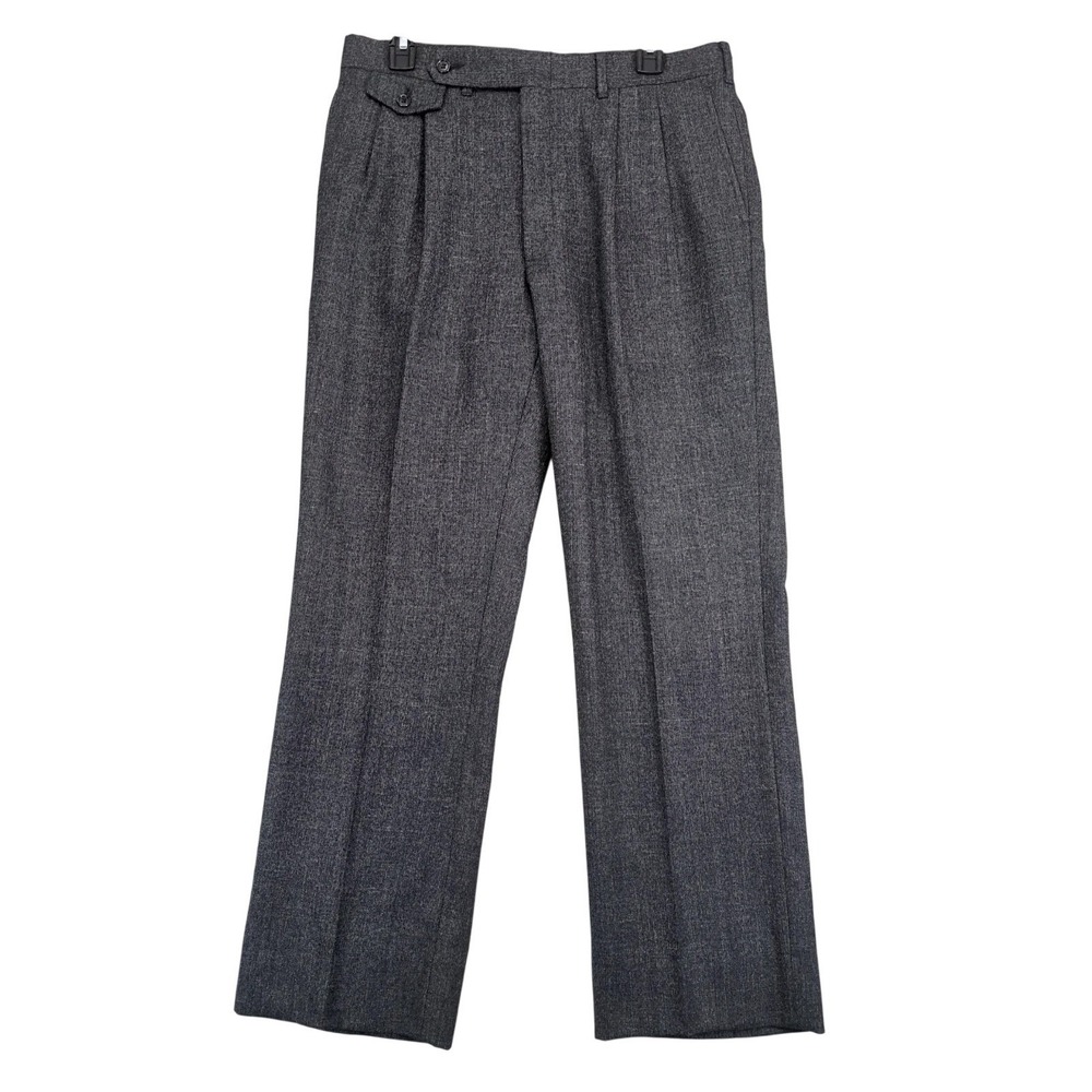 Vintage 90s Kuppenheimer Gray Wool Dress Pants Mens 32x29" Pleated Tailored USA